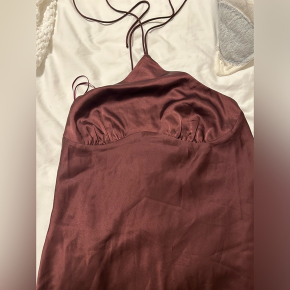 New (Never Worn) DNA- Brown Halter Mini Dress- Size Small - Picture 3 of 7